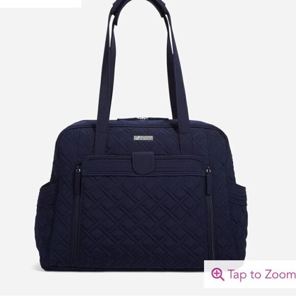 Vera Bradley Large Stroll Around Diaper Bag in Microfiber Classic Navy NWT - Picture 1 of 7